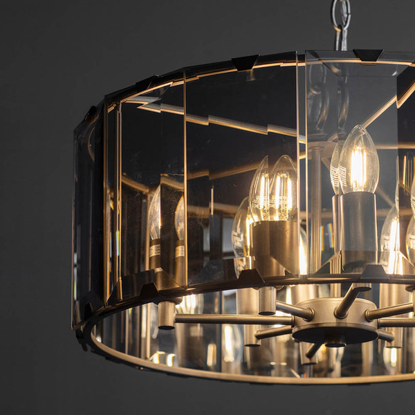 Loftowa lampa wisząca Clooney 61294 szklana nad stół przydymiony