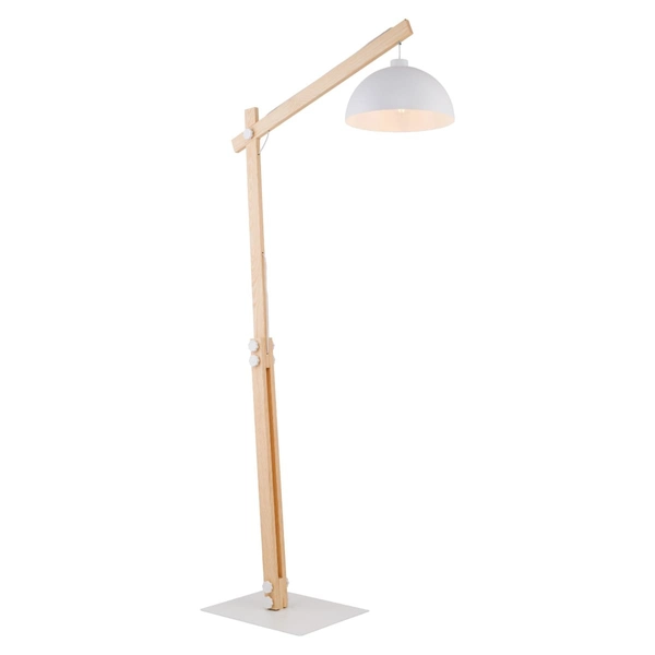 Drewniana lampa podłogowa skandynawska Oslo 5592 TK Lighting biała