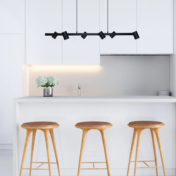 Wisząca lampa reflektorki Snow LP-731/6L BK Light Prestige czarna