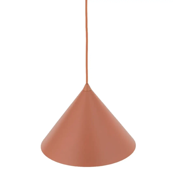 Minimalistyczna wisząca lampa Cono 6632 stożkowa pomarańczowy