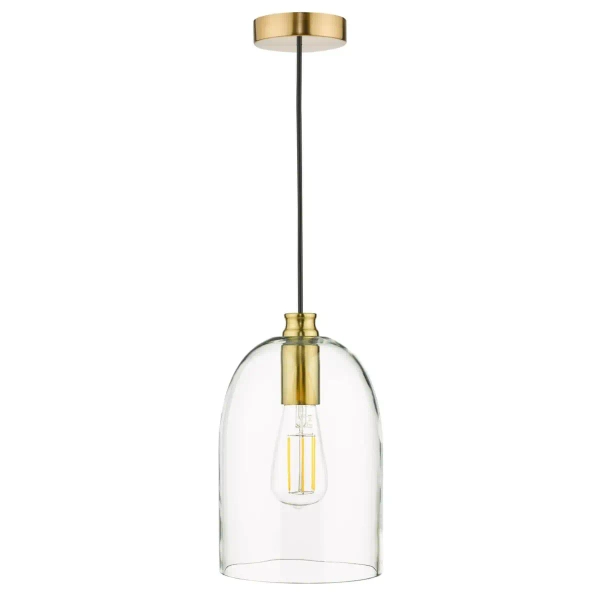 Wisząca lampa nad stół Archie ARC0163 szklana do jadalni szklana mosiądz