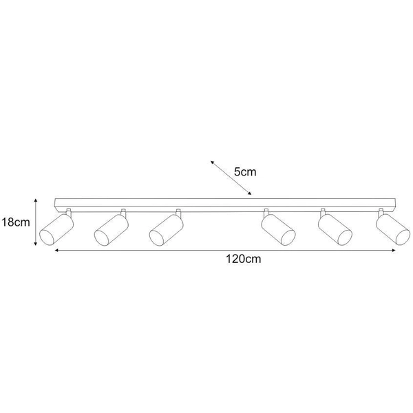 Plafon LAMPA sufitowa Monti K-4555 Kaja regulowana OPRAWA metalowe reflektorki tuby czarna