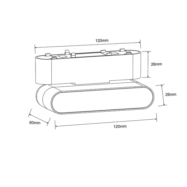 Regulowana lampa sufitowa Magnetic LP-626-MAG SLIM 6W 4WH 4000K biała