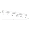 Wielopunktowa lampa sufitowa Top 1019 TK Lighting reflektorki czarna