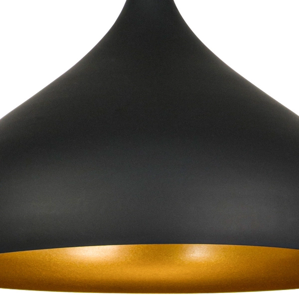 Loftowa LAMPA wisząca 8112/1 -01 Elem metalowa OPRAWA industrialny ZWIS kropla czarna złota