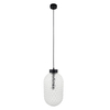 Wisząca lampa szklana Tanpo 5208 Shilo do salonu transparentna czarna