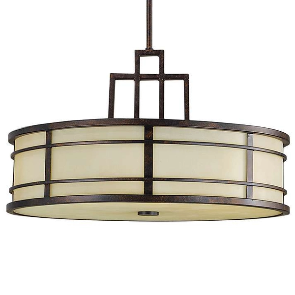 LAMPA wisząca FE-FUSION-P-L Elstead FEISS metalowa OPRAWA industrialna okrągła brąz