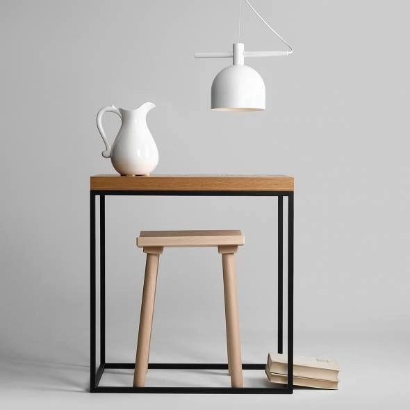 Metalowa lampa wisząca BERYL 976G Aldex biały zwis do salonu