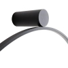 Ścienna lampa ring VISUAL czarna W0435 1xLED 22W 3000K IP44 łazienkowa