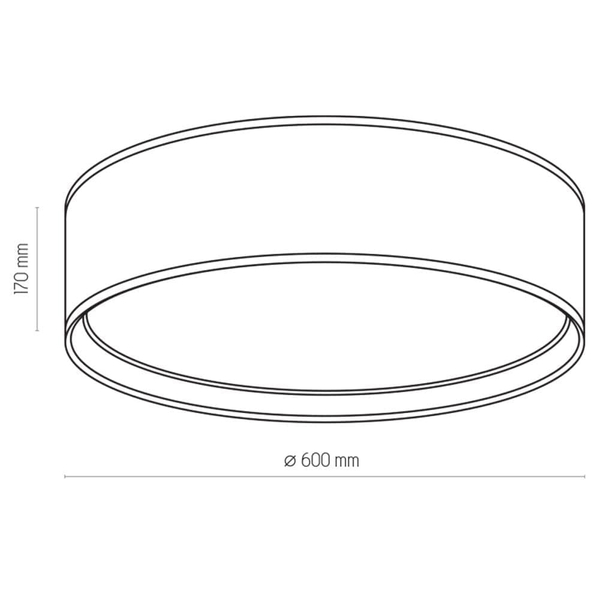 Okrągły plafon Bilbao 3432 TK Lighting okrągły salonowy czarny złoty
