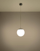 LAMPA wisząca SL.0263 szklana OPRAWA zwis kula ball chrom biała