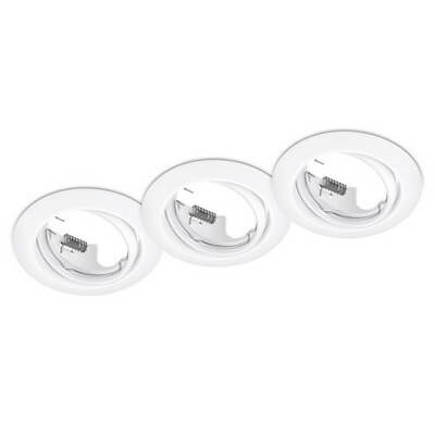 Zestaw trzech lamp podtynkowych z regulacją JURA 650100331 okrągłych biały