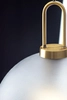 LAMPA wisząca PLUTON P0415 Maxlight szklana OPRAWA kula ZWIS ball przydymiona złota