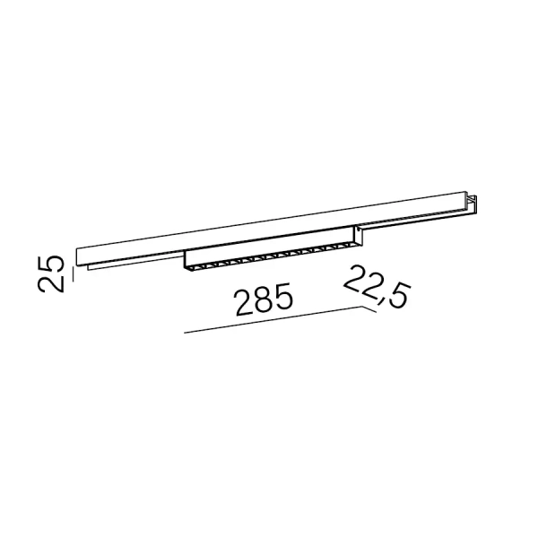 Szynowa oprawa magnetyczna TRU mini czarna LED 5W 3000K ON/OFF listwa 16379-M930-WB-00-12