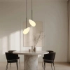 Wisząca lampa nowoczesna 20254 LED 5W 3000K szklana biały czarny