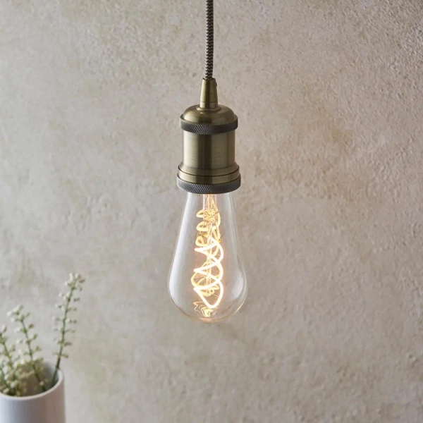Żarnikowa żarówka gruszka Twist E27 107771 LED 4W 2200K przezroczysta