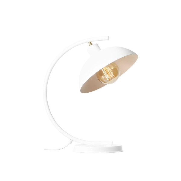 Metalowa lampa stołowa Espace 1036B Aldex stojąca do gabinetu biała