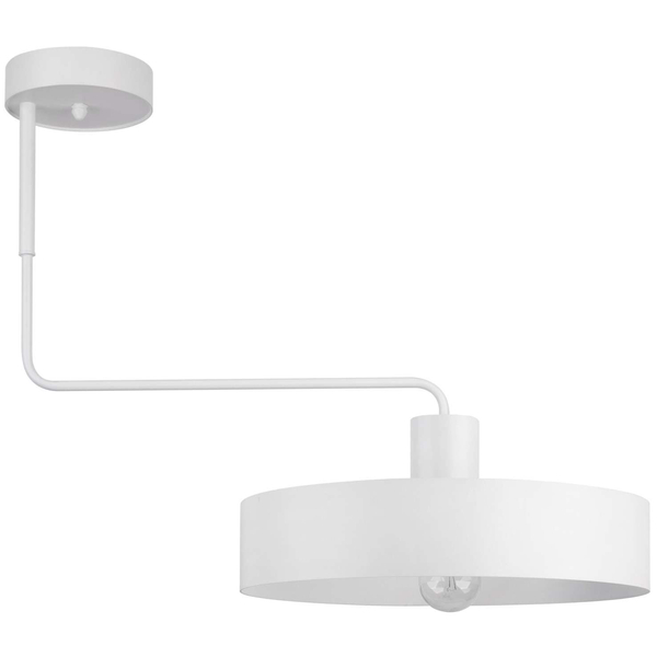 Natynkowa LAMPA sufitowa VASCO 31550 Sigma metalowa OPRAWA okrągły plafon na wysięgniku biały