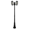 Potrójna lampa stojąca zewnętrzna Detroit K-8213 IP44 metalowa czarna