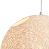 Lampa zwisowa Corda MP1230-110 white Step kulisty klosz z tkaniny biała