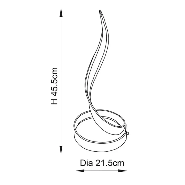 Salonowa lampa stołowa Aria 76412 LED 18W 3000K spirala chrom