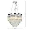 Żyrandol salonowy glamour Fame FAM0538 Dar Lighting metal szkło przezroczysty chrom
