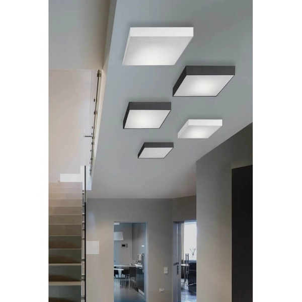 Kwadratowy plafon MONZA AZ3684 Azzardo LED 17W 4000K do sypialni czarny