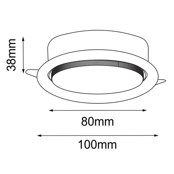 Lampa sufitowa Drop 3029 Shilo do zabudowy podtynkowa biała