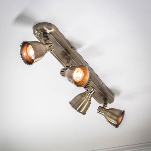 Sufitowa lampa vintage Westbury 76280 regulowana metalowa antyczny mosiądz