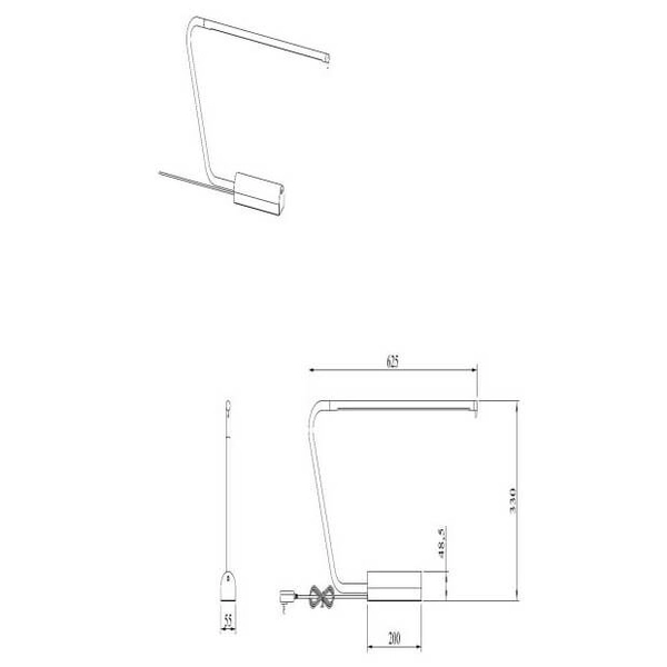 Biurkowa lampa dotykowa MADISON 44503/06/41 LED 6,5W 2700K brązowa