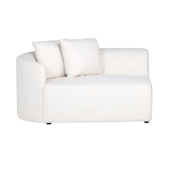 Pluszowa sofa Sandro S5200-AL WHITE FURRY do salonu biała