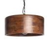 Wiszący lampa z drewno mango Niche ABR-LWD-NICH na łańcuchu brązowa