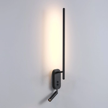 Kinkiet z włącznikiem Line 647301103 Elkim LED 9W 3000K obrotowy reflektorek czarny