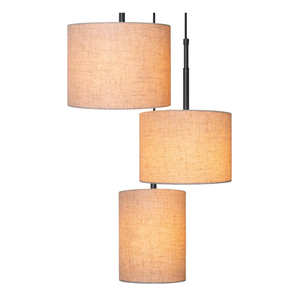 Potrójna lampa wisząca Maya 45409/13/38 abażurki beżowy czarny