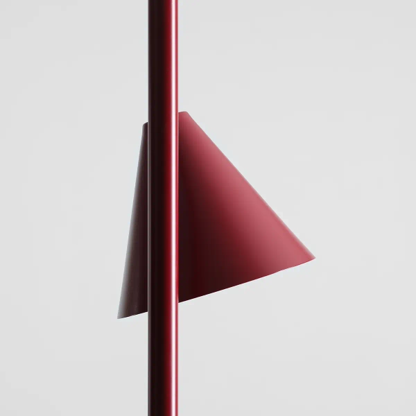 Regulowana lampa stojąca FORM 1108A15_2 metalowa stożki czerwone