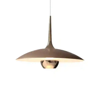 Wisząca lampa kopuła MANUKA złota czarna P0674 1xLED 12W 3000K metalowa