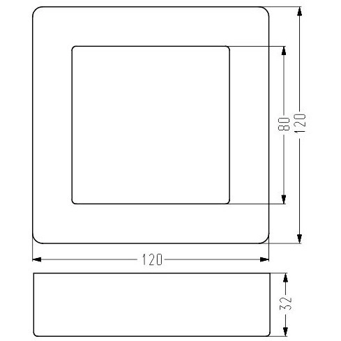 Lampa sufitowa SPN-06 2263779 kwadratowa plafon LED 6W 4000K metalowy biały