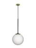 LAMPA wisząca GLASGOW 50101284 Candellux modernistyczna OPRAWA szklana kula zwis czarny biały