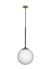 Modernistyczna lampa wisząca GLASGOW 50101281 szklana zwis złoty biały