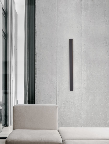 Podłużna lampa ścienna Cerro minimalistyczna LED 29W 3000K czarna