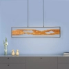 Wisząca lampa do salonu drewniana Chaumont G99821/76 LED 20W 3000K czarna
