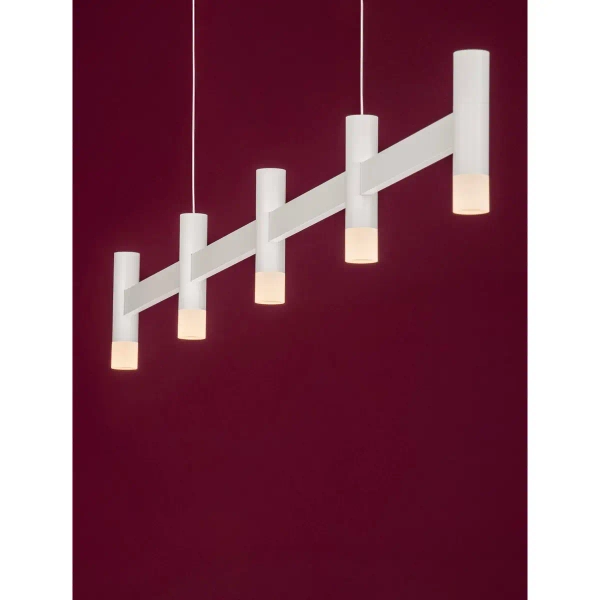 Ściemnialna lampa wisząca CORVETA LE45429 LED 21W 3000K metalowa biała