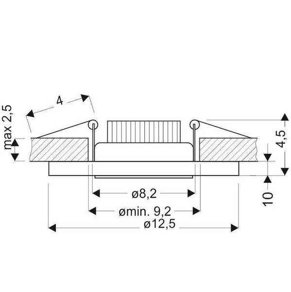 Wpuszczana lampa sufitowa 2273693 podstropowa LED 10W 6500K chrom