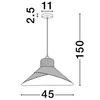 Jadalniana lampa wisząca MONSEFU LE44859 ekologiczna kapelusz naturalna czarna