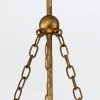 Lampa wisząca nad stół Sawgrass QN-SAWGRASS-3P-DG-O z łańcuchami złota