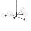 Lampa wisząca do salonu Vignette VIG0622-22 szklana przezroczysta czarna