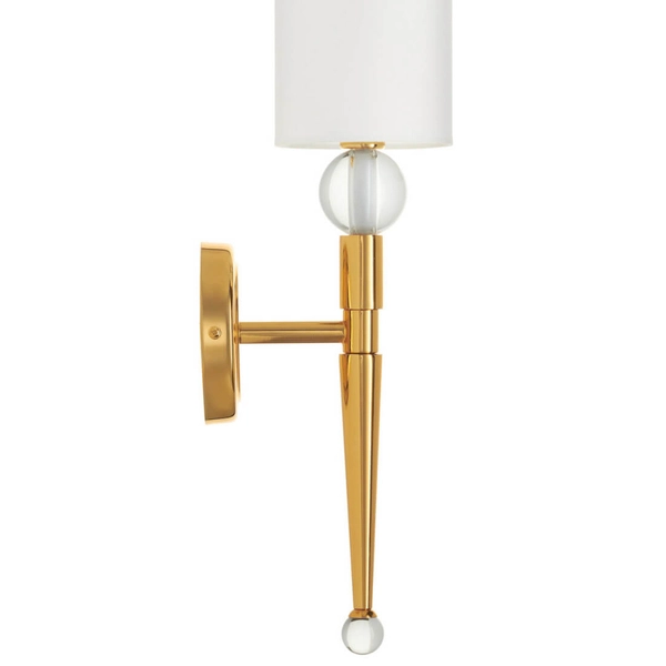 Abażurowa lampa ścienna DAMA ST-8421 AGB-CE do salonu złoty biały