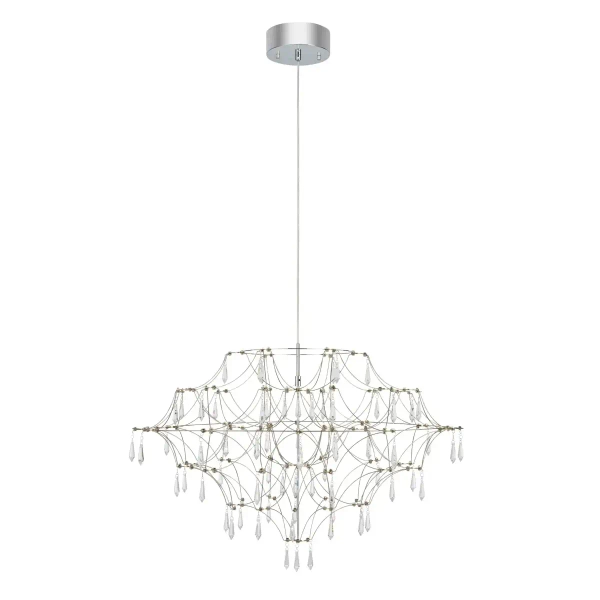 Lampa wisząca Efesos 108870 LED 25W 3000K do salonu przezroczysta stalowa