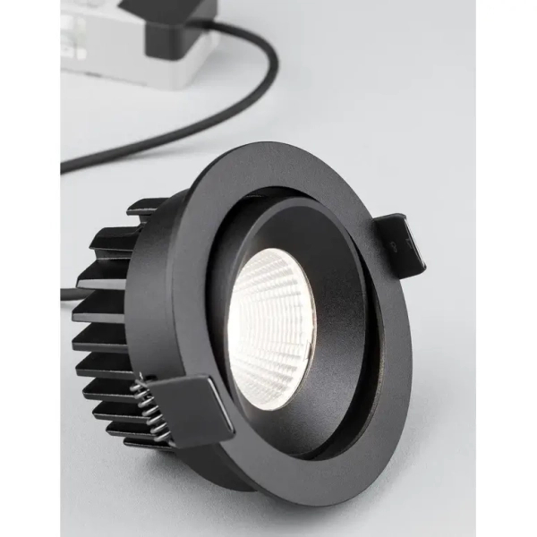 Wpuszczane oczko sufitowe MALLORCA czarne LE61579 LED 12W 3000K IP65 na taras