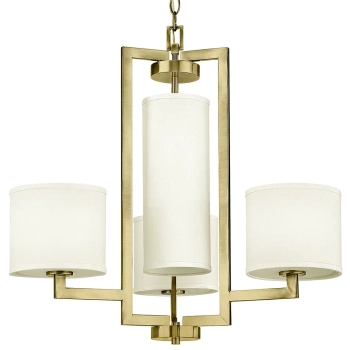 Żyrandol abażurowy nad stół Hampton HK-HAMPTON4-BB mosiądz